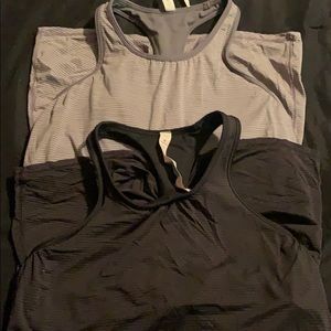 2 black and grey lulu tanks bundle